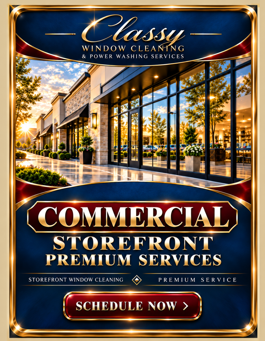 Classy Commercial Window Cleaning service illustration