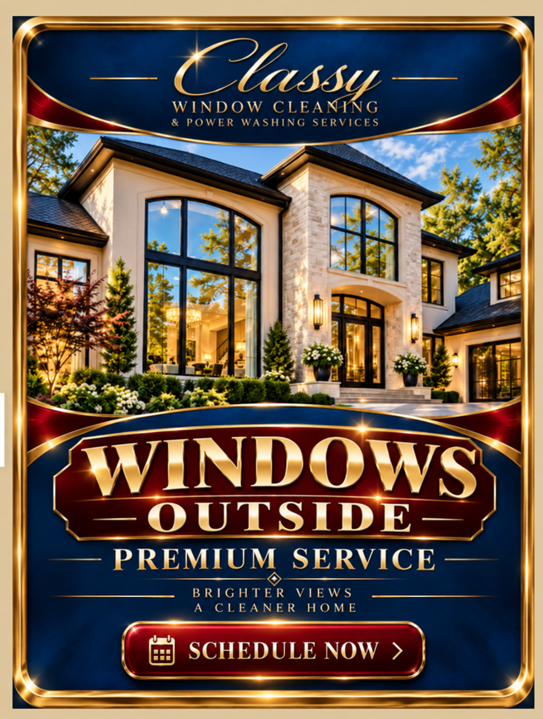 Classy Residential Window Cleaning service illustration